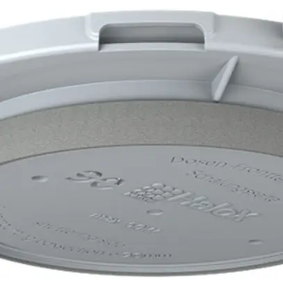 Placca frontale HaloX 100 per calcestruzzo a vista, uscita Ø90mm 