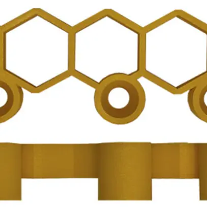 Porte-tube FAWA NOVE 9×M25 290×40×25mm jaune 
