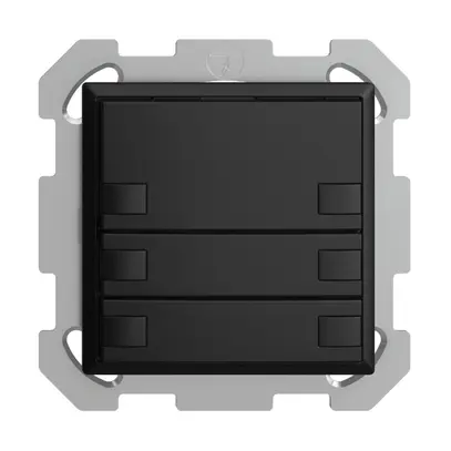 Pulsante INC KNX 3×EDIZIOdue nero RGB senza LED 