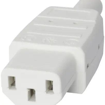 Presa d'apparecchi nero T113 C13 10A 250V 70°C bianco 