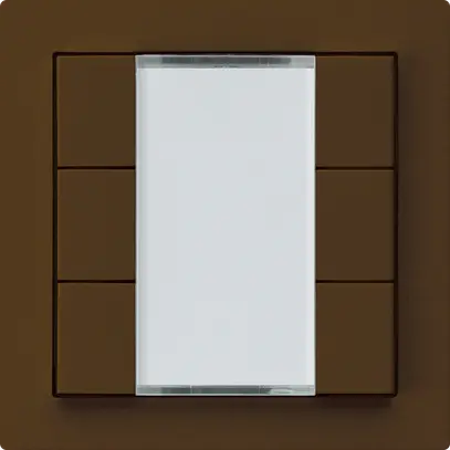 Poussoir universel ENC 6×KLA A avec LED brun 
