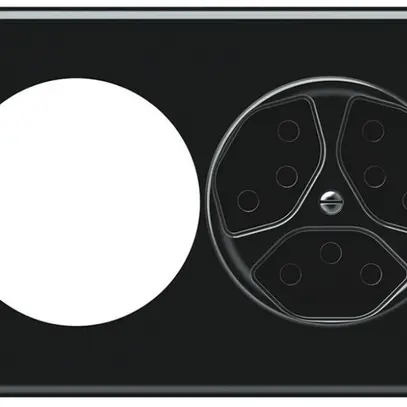 Combinazione INC origin Ø58mm + 3×T13 148×88mm nero 