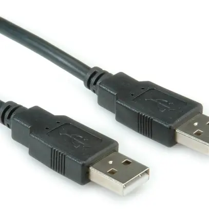 Câble USB 2.0 Roline, type A-A, noir, 0,8m 
