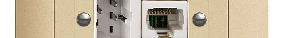 Prise INC xDSL RJ45/TT83 sand ITplus EDIZIOdue, avec filtre 