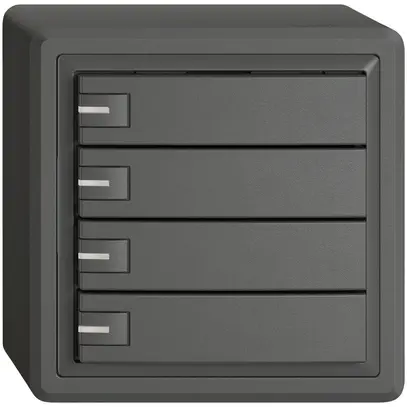Poussoir KNX RGB AP EDIZIO.liv SNAPFIX® capteur temp.RGB-LED 4× comm.1T grf 