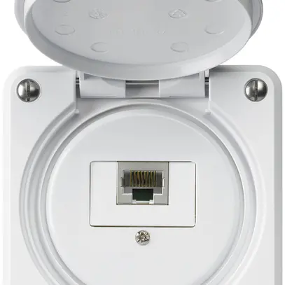 Scatola di raccordo INC robusto IP55 bianco 1×RJ45/s per combinazione 