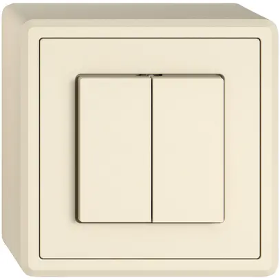 Interrupteur/contact à poussoir AP EDIZIO.liv SNAPFIX® ouv.-ferm.+invers.3/1L cr 