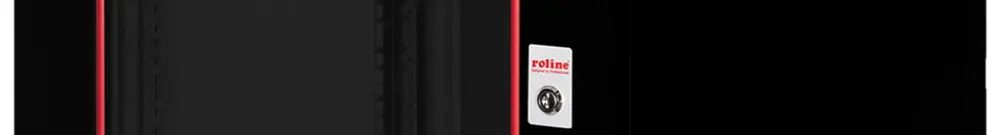 Coffret mural 19" ROLINE Basic Plus 600×645×600mm 12UH 1×porte acier noir 