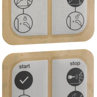 Adesivo Hager XEVA300 per witty start con simbolo d'interruttori a chiave 