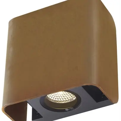 Lpda a muro LED SLV MANA OUT 12W 650lm 3000K 60° IP65 160×160×93mm ruggine/nero 