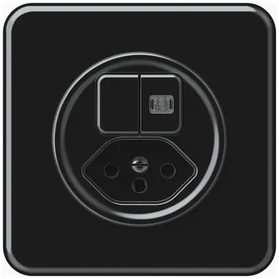 Combinazione INC origin 2×tasti luminoso 2CO+T13 1P 0<1 10A 230V 92×92mm nero 