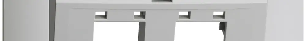 Kit montaggio INC Edue FKE, c.cappa uscita obliqua, per 2×RJ45, grigio chiaro 