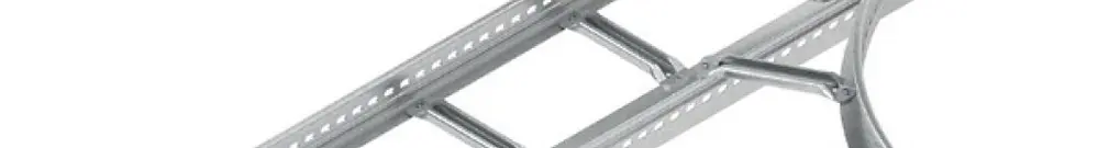 Dérivation T Niedax pour échelle de câbles 60×400mm, acier zingué au feu 