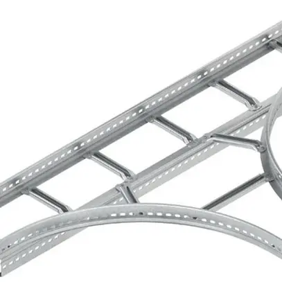 Dérivation T Niedax pour échelle de câbles 60×500mm, acier zingué au feu 