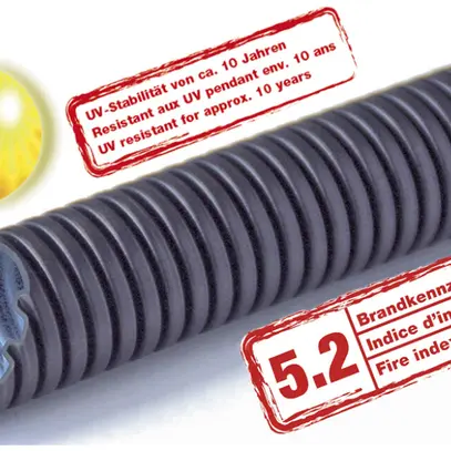 Tubo d'installazione PLICA UV-Flex M63 gliss nero 