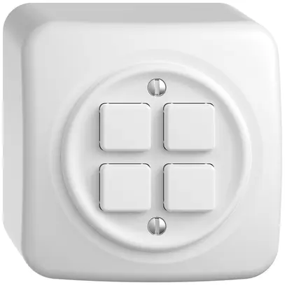Pulsante KNX RGB AP STANDARDdue SNAPFIX® 4×tasti c.sensore temp.bi 