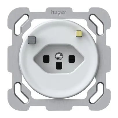 Presa FI INC origin 1×tipo 23 30mA 16A 230V 77×77mm bianco 