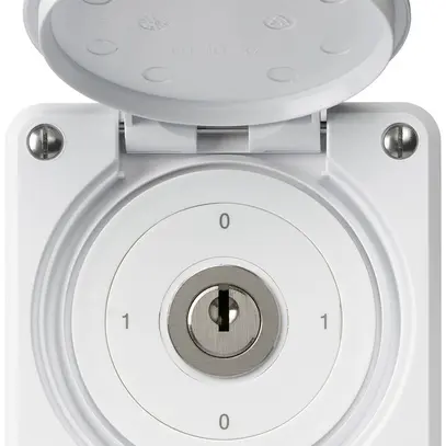 Interrupteur à clé ENC robusto IP55 avec clapet S0/3P blanc pour combinaison 