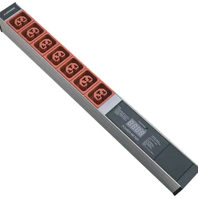 Presa multipla 19" PDU-Line 7×IEXC13/C19 display 3m capicorda 1UA arancione 