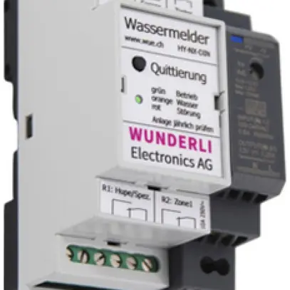 Set di comando per rilevatore acqua AMD HY-NX-DIN, 1 zona 230VAC 2C/10A 