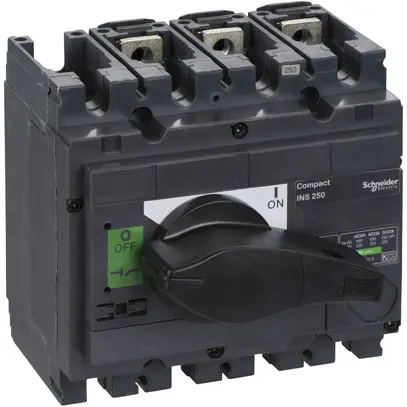 Interupteur de charge Schneider Electric INS 3L 250A avec poignée rotative noir 