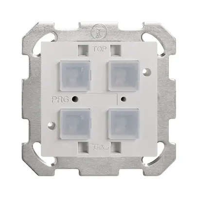 Poussoir KNX EDIZIOdue elegance BSM RGB, avec capteur de température 4-fois 