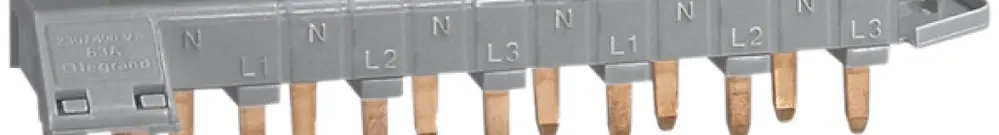 Barre collectrice HX3 3PN 63A 6 modules 