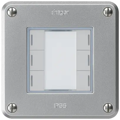 Poussoir ENC robusto A KNX 6× LED RGB s/e-link aluminium 