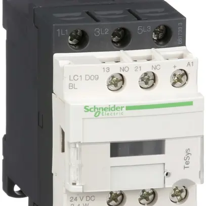 Contattore Schneider Electric LC1D09BL 24VDC 1Ch+1R 9A TeSys 