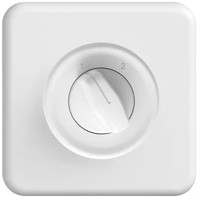 UP-Drehschalter STANDARDdue m.Drehgriff Umschalter 1P 1-2 T=40mm ws 