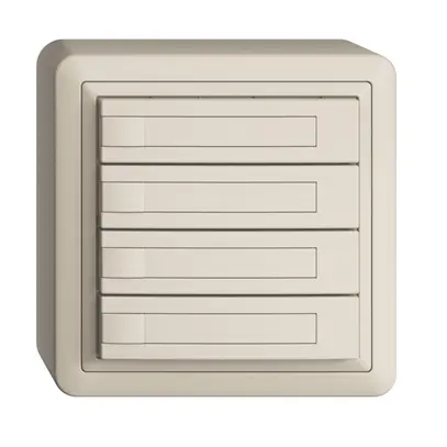 Pulsante KNX RGB AP EDUE, 250mW, s.LED, c.carta, 4×pulsante, com.1×tasto, crema 