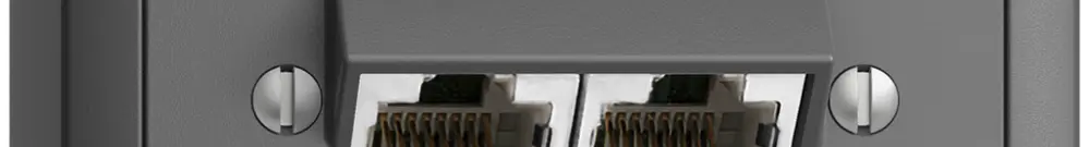 AP-Dose 2×RJ45/s 8P getr. EDIZIOdue dunkelgrau, ITplus 