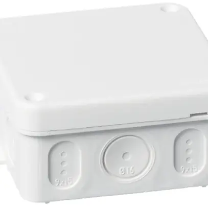 Boîte de dérivation AP ELTAG ABB AP75 75×75×38mm IP65 blanc 