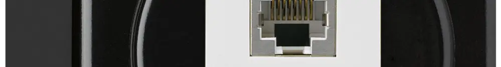 Scatola di raccordo AP basico 1×RJ45s nero 