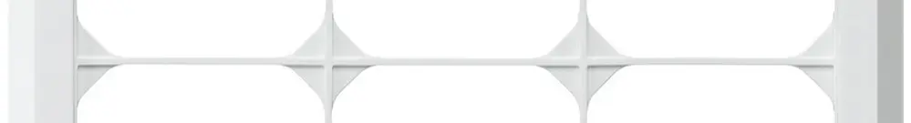 Telaio di copertura INC kallysto.line 2×3 bianco orizzontale 152×212mm 