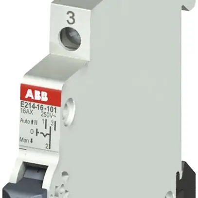 Interrupteur de groupe AMD ABB E214, 16A/250V 1L 1C, ½UM, "I-0-II" 