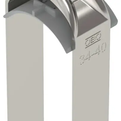 Fixation rapide BET 2056 pied à H matière synthétique 34…40mm 2×câble A2 1.4301 