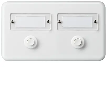Combinaison ENC Hager basico I-I horizontal sonnerie+sonnerie blanc 