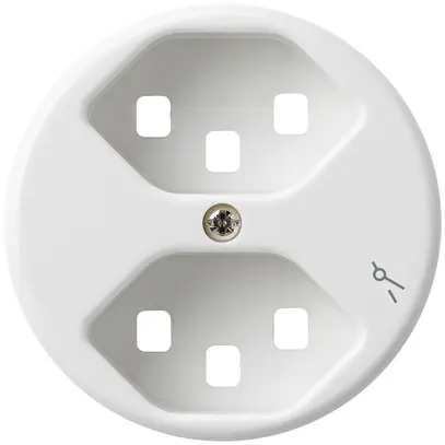 Disque frontal pour prise Hager basico 2×type 23 1×S H blanc 