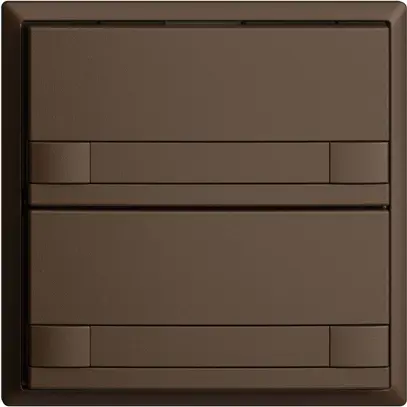 Pulsante INC KNX 2×EDIZIOdue colore coffee RGB senza LED con inserto carta 