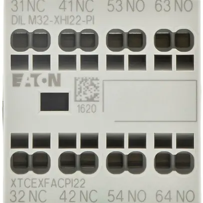 Contact auxiliaire Eaton, 4P, Ith=16A, 2F, 2O, fixation frontale, bornes Push-in 