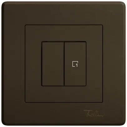 Station sec.interr.ENC EDIZIO.liv Wiser SNAPFIX® 1 scène 2 touches WLAN br 