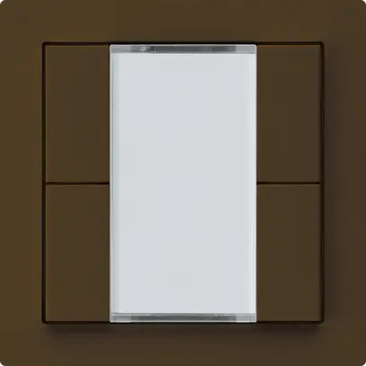 Poussoir universel ENC 4×KLA A avec LED brun 