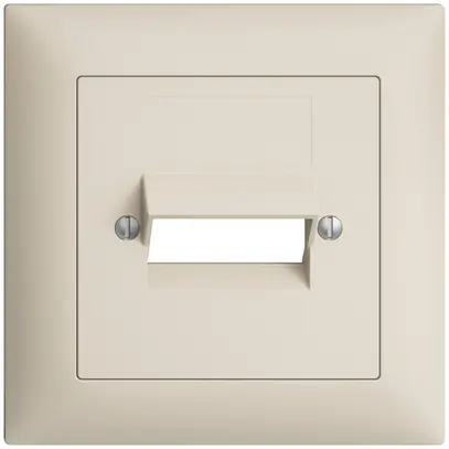 Kit frontale EDIZIOdue crema 88×88mm 2×RJ45 