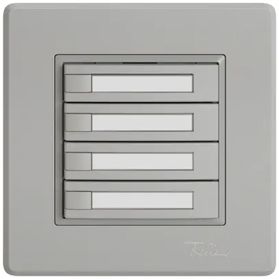 Poussoir universel ENC EDIZIO.liv UNI SNAPFIX® s.LED 4× comm.1T étiqu.grc 