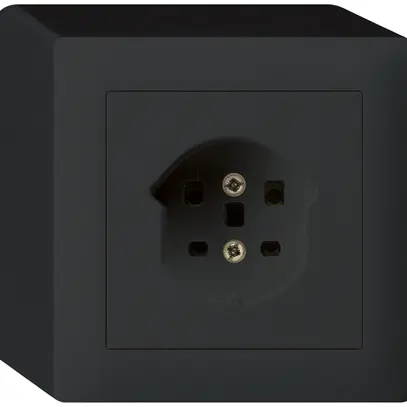 Prise AP kallysto T25 noir bornes à vis 