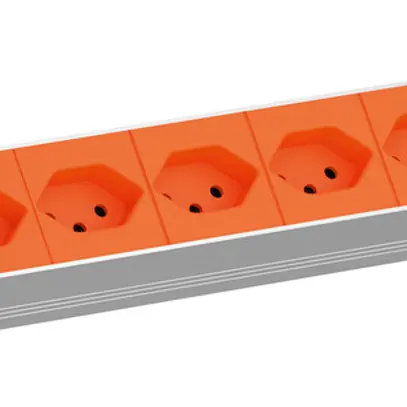Presa multipla 19" BACHMANN 8×T13 2m 1UA arancione 
