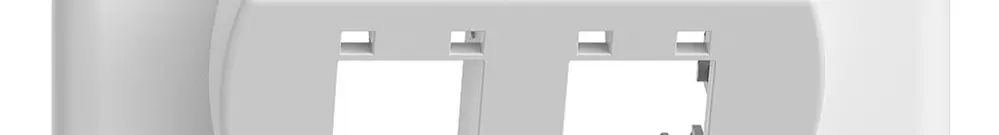 Kit montaggio ENC Sdue QMI, con cappa di uscita obliqua 2×RJ45 freenet bianco 