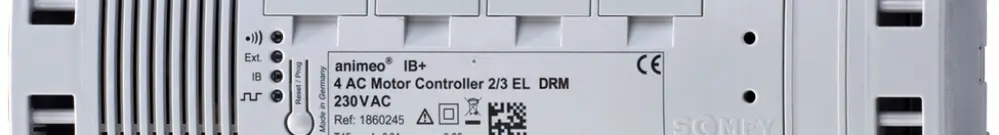 Attuatore di persiana AMD Somfy animeo IB+ 4 AC MotorController 2/3 EL DRM 230V 