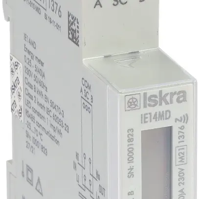 Compteur d'énergie numérique AMD ISKRA 1 phase MID 40A bidir.RS485 M-Bus RTU IR 